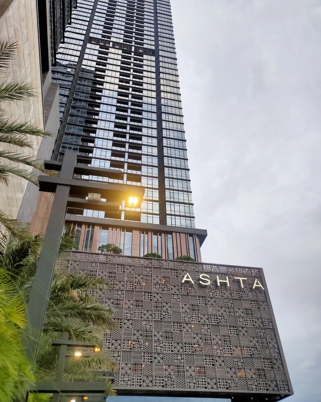 The ASHTA facade and the District 8 tower above it, SCBD, Jakarta