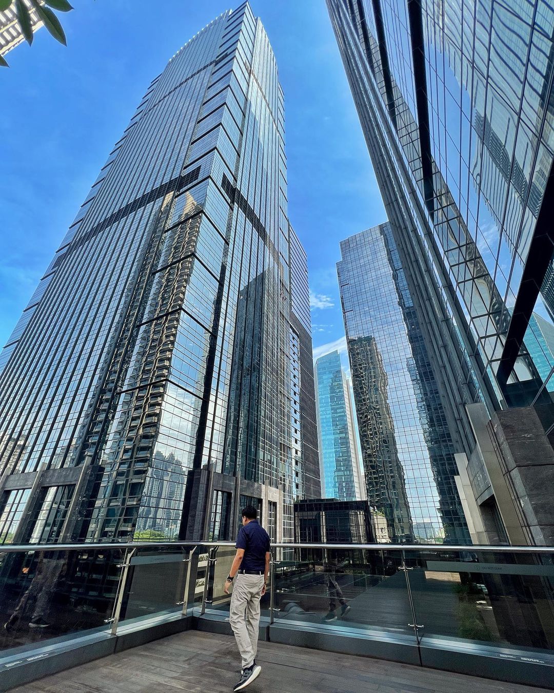 The glass towers of District 8, seen from the Ashta terrace