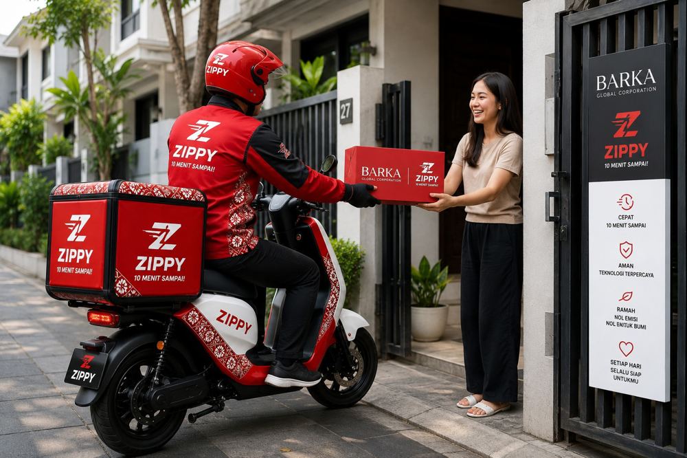ZIPPY electric bike making a last-mile delivery